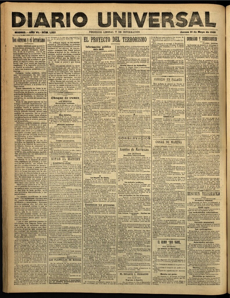 Miniatura de Diario Universal del 21 de mayo de 1908