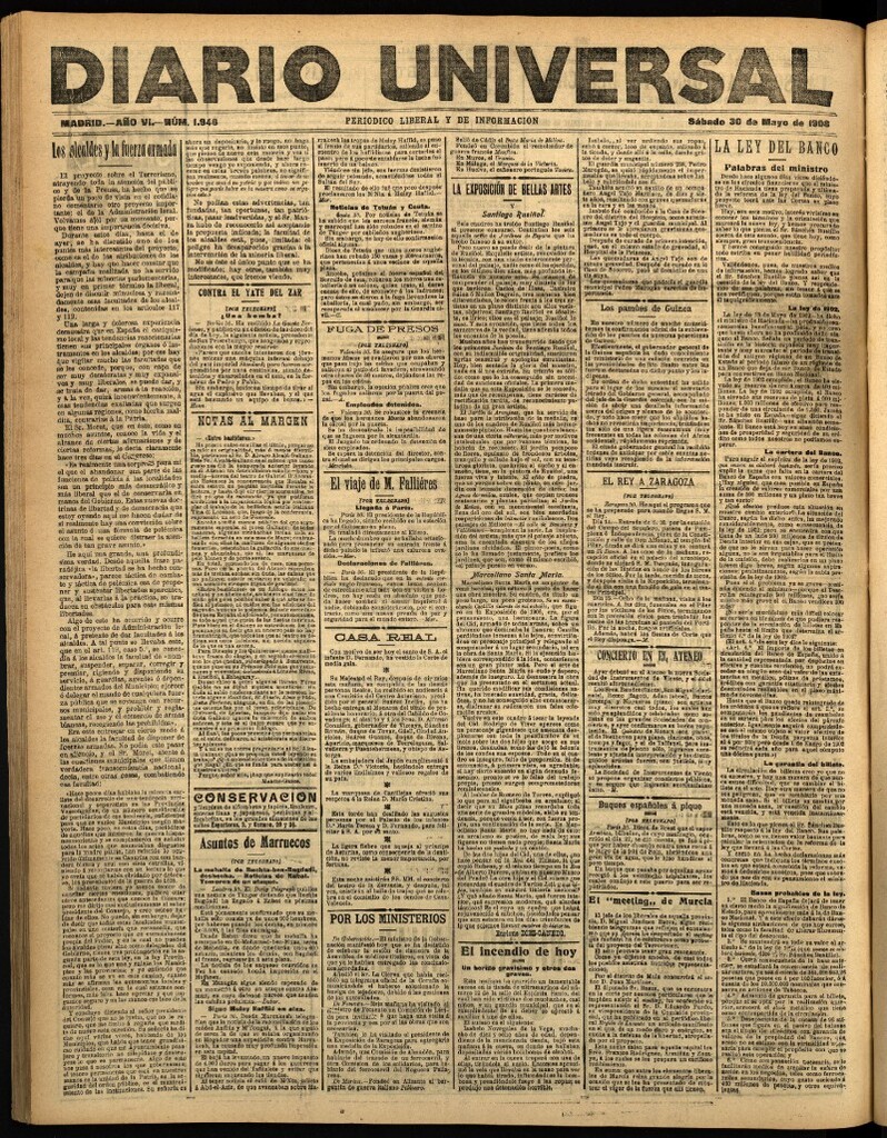Miniatura de Diario Universal del 30 de mayo de 1908