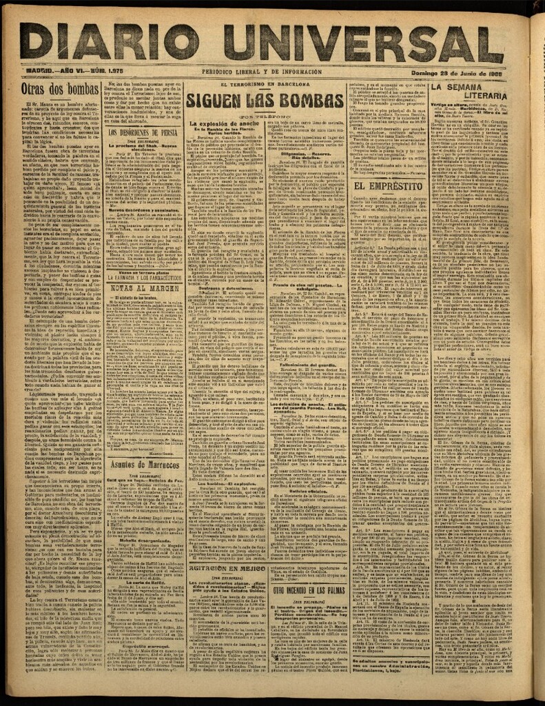 Miniatura de Diario Universal del 28 de junio de 1908