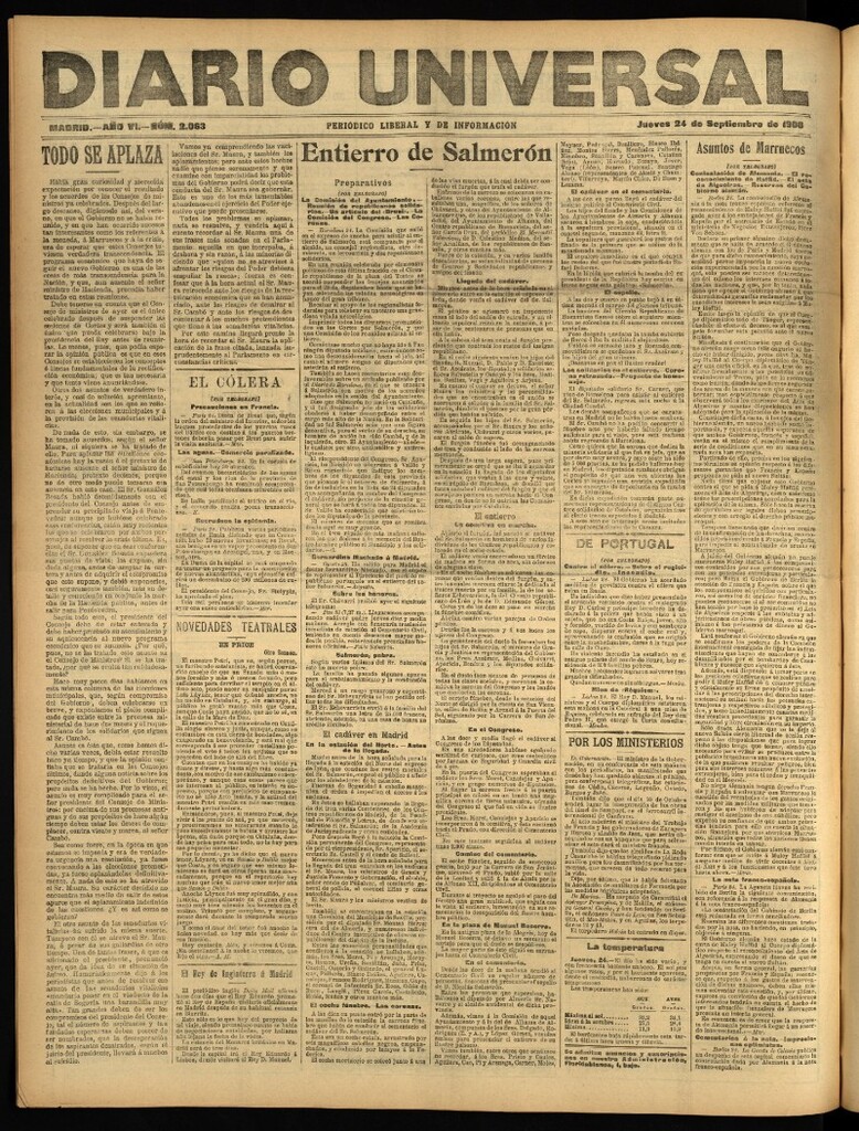 Miniatura de Diario Universal del 24 de septiembre de 1908