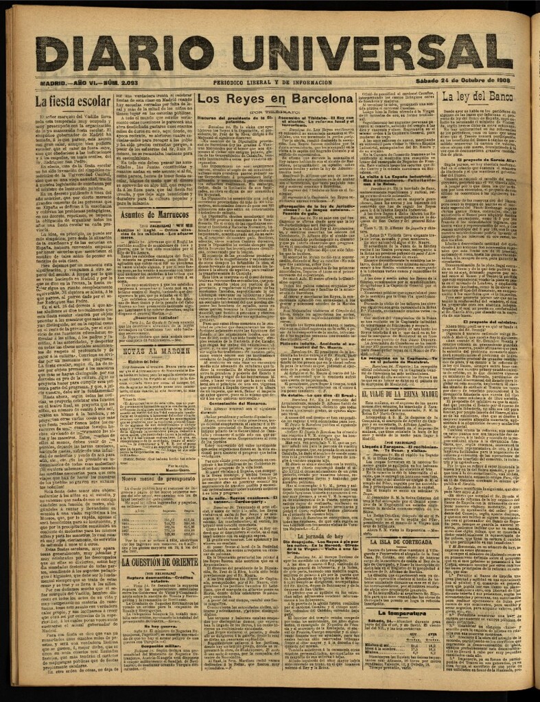 Miniatura de Diario Universal del 24 de octubre de 1908