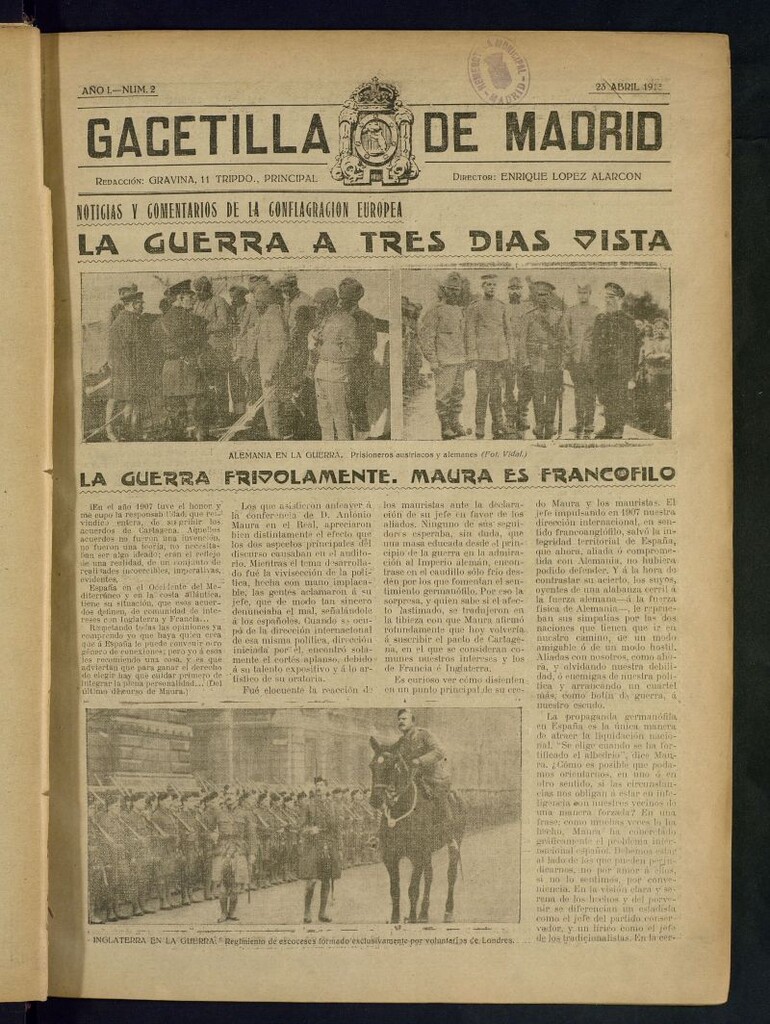 Miniatura de Gacetilla de Madrid del 23 de abril de 1915
