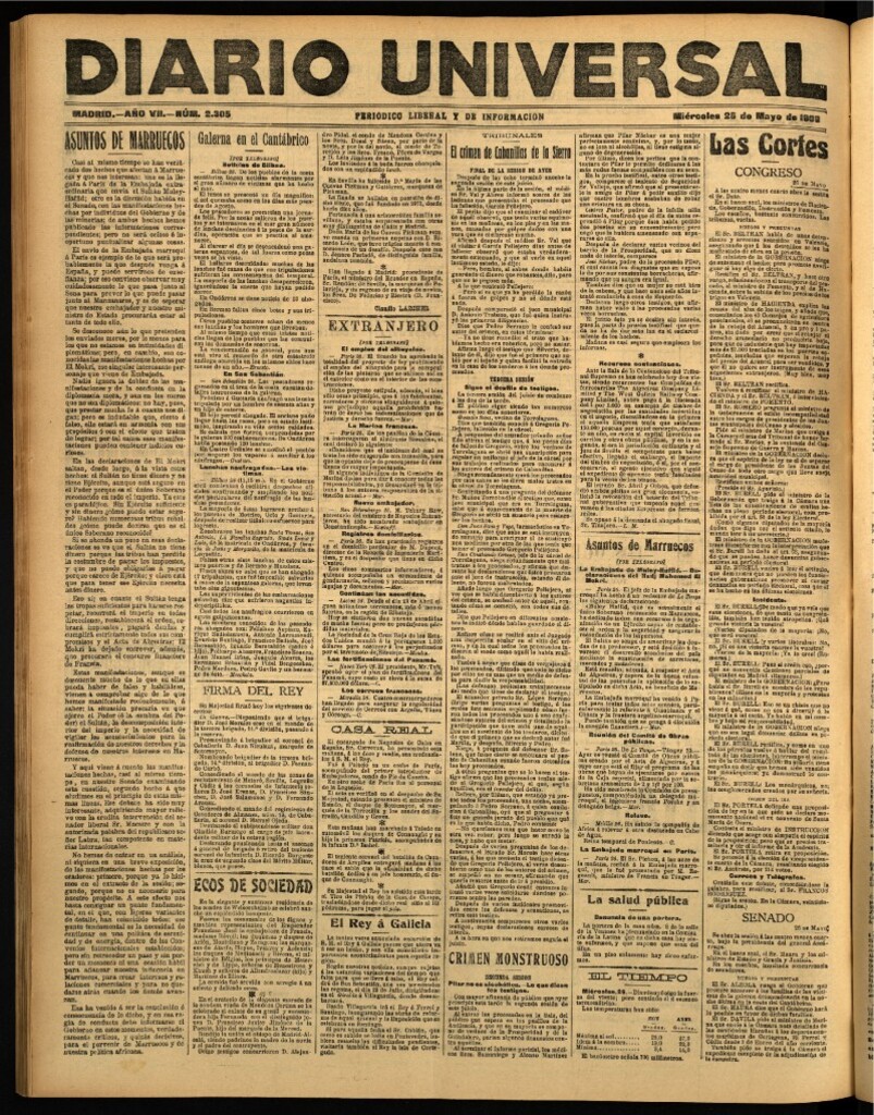Miniatura de Diario Universal del 26 de mayo de 1909