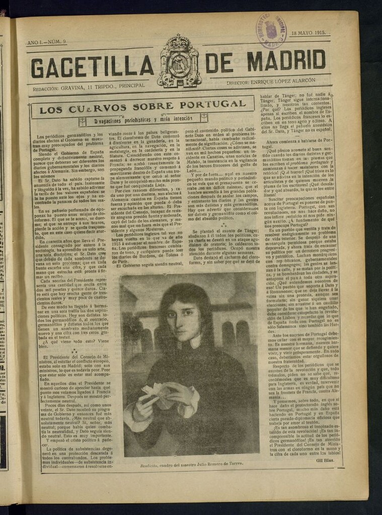 Miniatura de Gacetilla de Madrid del 18 de mayo de 1915