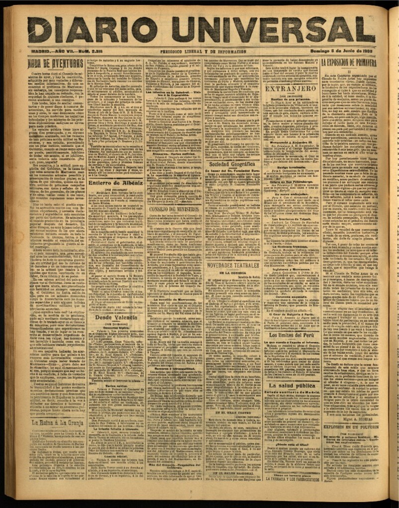 Miniatura de Diario Universal del 6 de junio de 1909