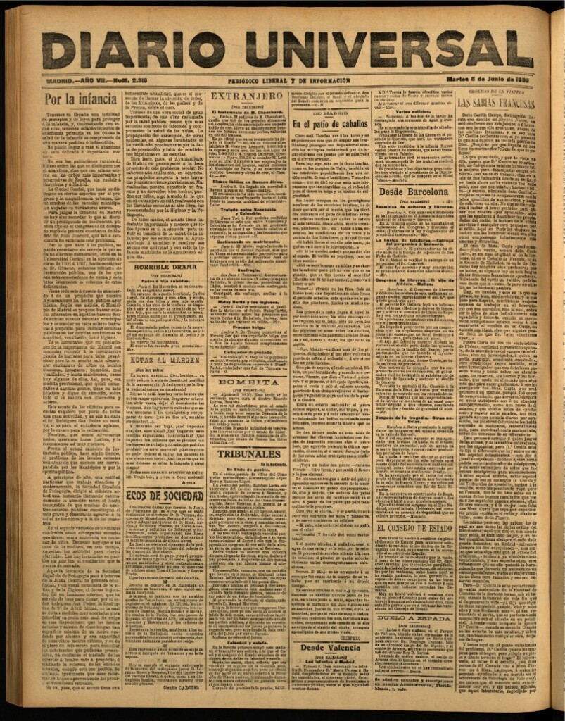Miniatura de Diario Universal del 8 de junio de 1909