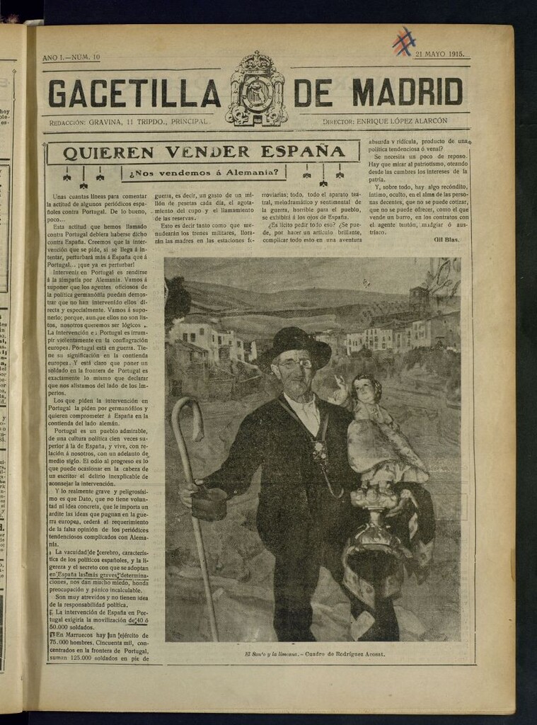 Miniatura de Gacetilla de Madrid del 21 de mayo de 1915