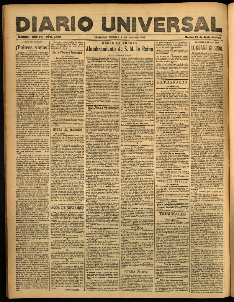 Miniatura de Diario Universal del 22 de junio de 1909