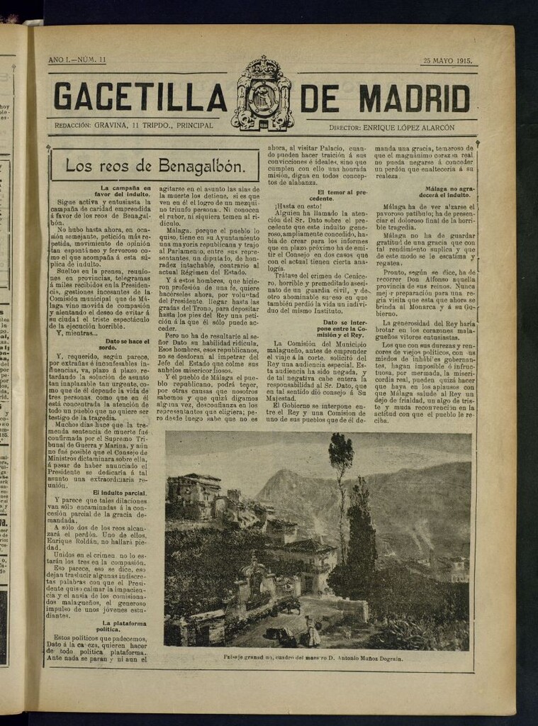 Miniatura de Gacetilla de Madrid del 25 de mayo de 1915