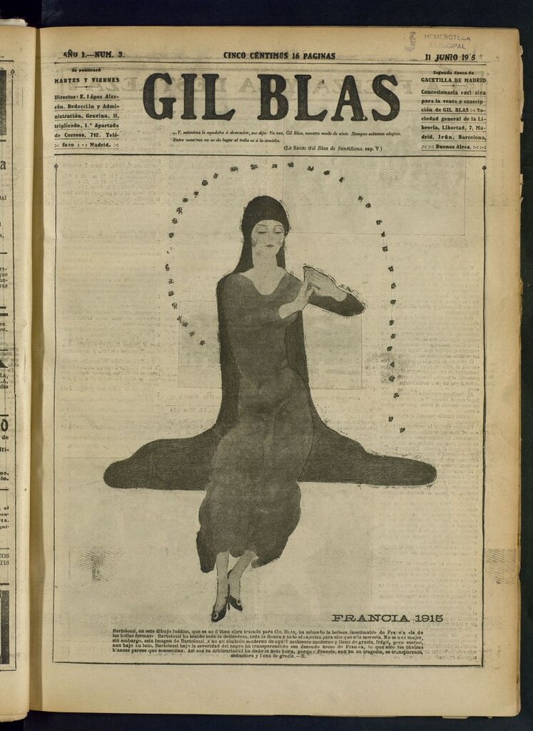 Miniatura de Gil Blas del 11 de junio de 1915
