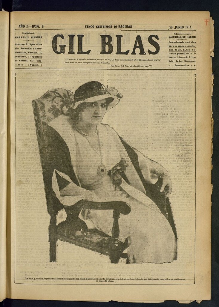 Miniatura de Gil Blas del 15 de junio de 1915