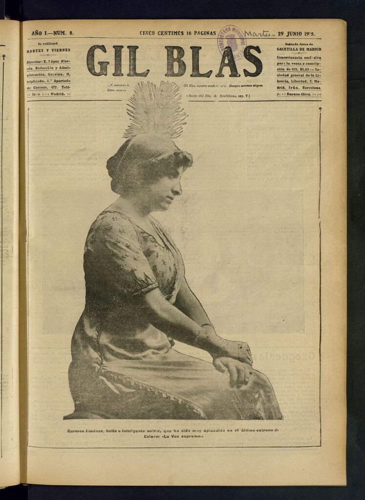 Miniatura de Gil Blas del del 29 de junio de 1915