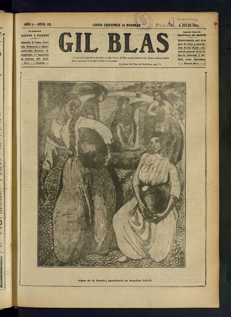 Miniatura de Gil Blas del 6 de julio de 1915
