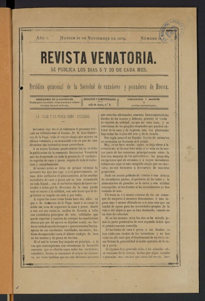 Miniatura de Revista Venatoria