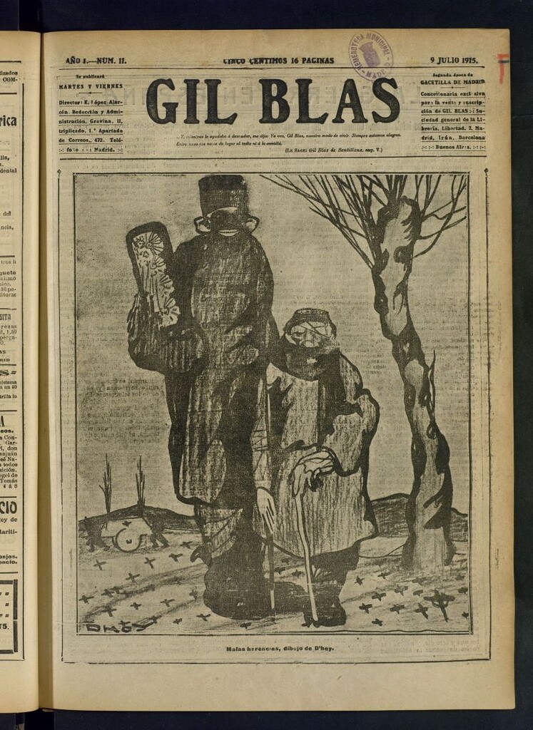 Miniatura de Gil Blas del 9 de julio de 1915