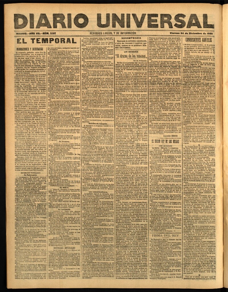Miniatura de Diario Universal del 24 de diciembre de 1909