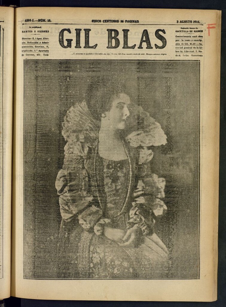 Miniatura de Gil Blas del 3 de agosto de 1915
