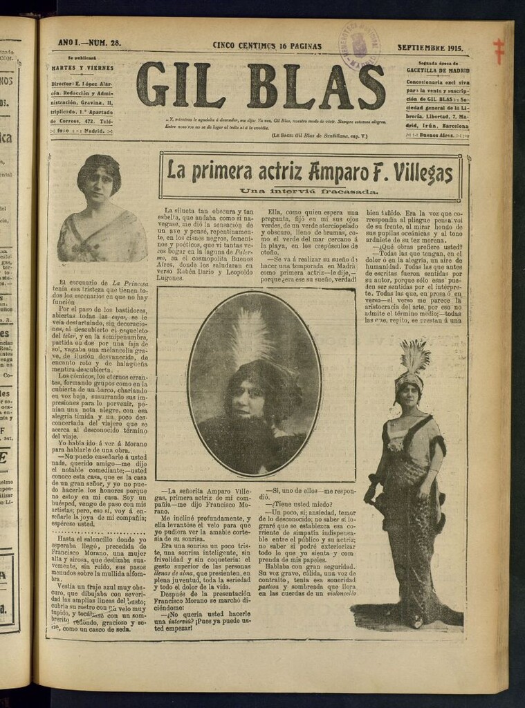 Miniatura de Gil Blas del 6 de septiembre de 1915