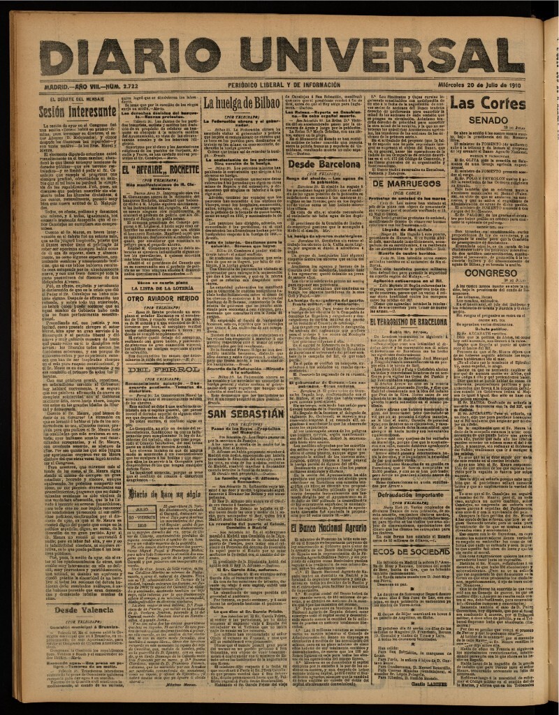 Miniatura de Diario Universal del 20 de julio de 1910