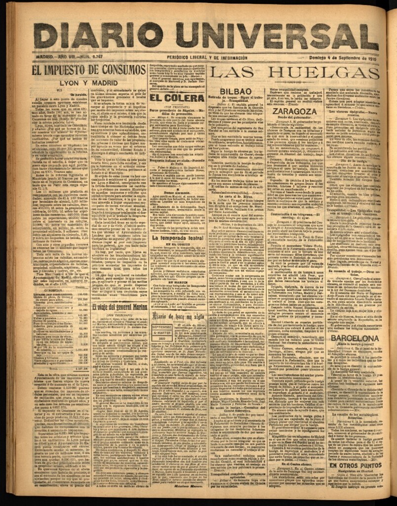 Miniatura de Diario Universal del 4 de septiembre de 1910