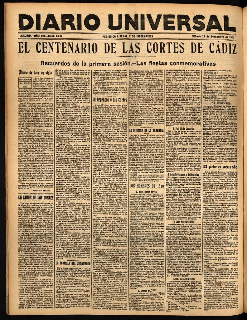 Miniatura de Diario Universal del 24 de septiembre de 1910
