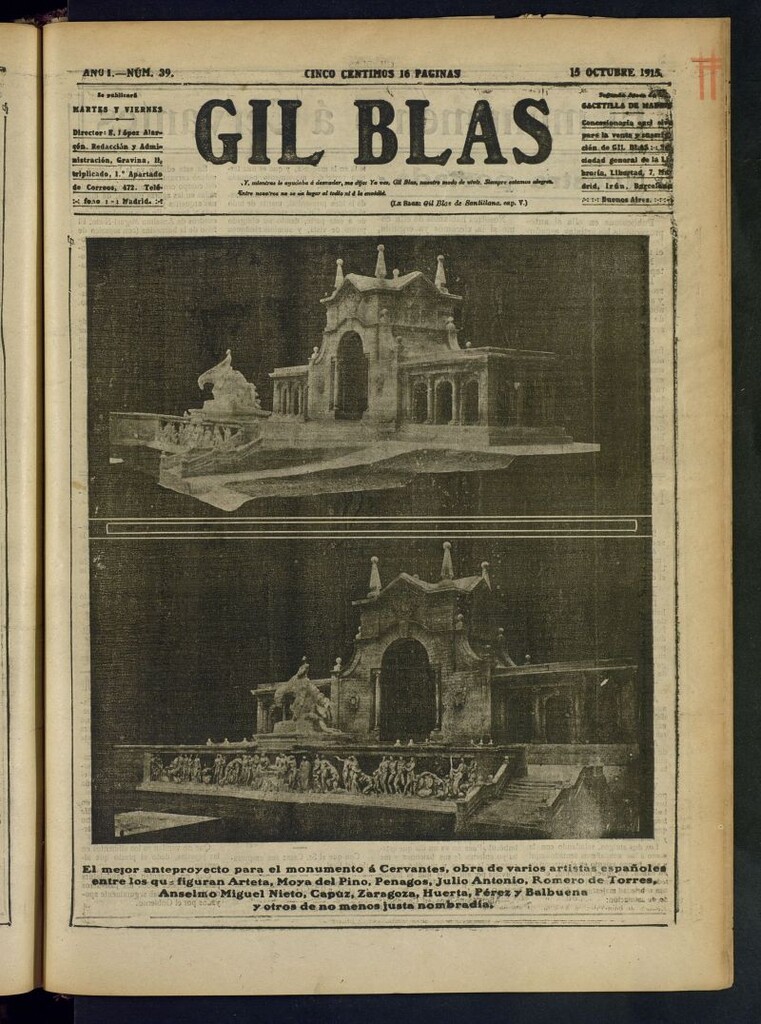 Miniatura de Gil Blas del 15 de octubre de 1915
