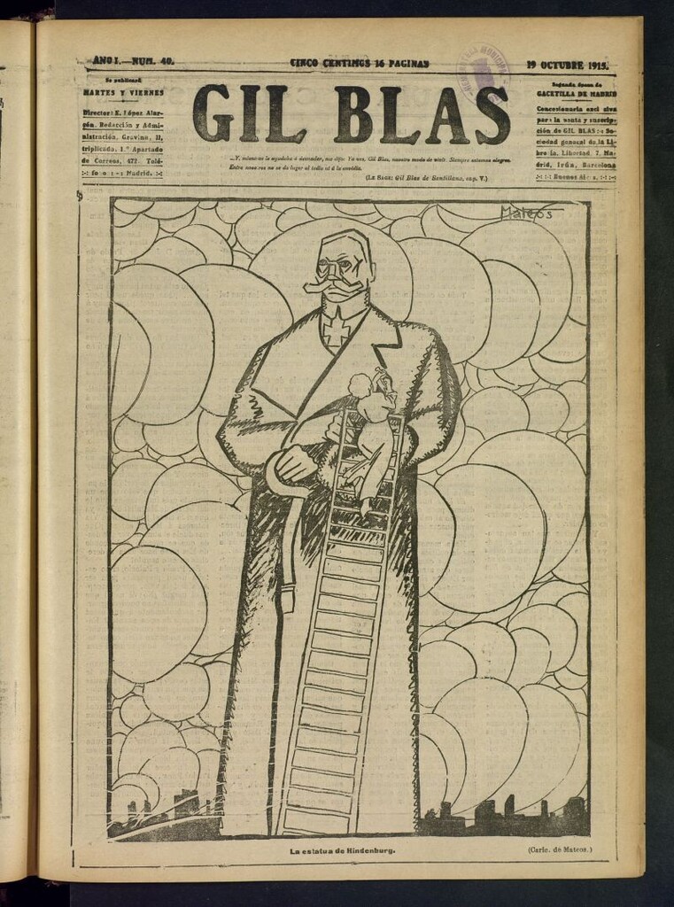 Miniatura de Gil Blas del 19 de octubre de 1915