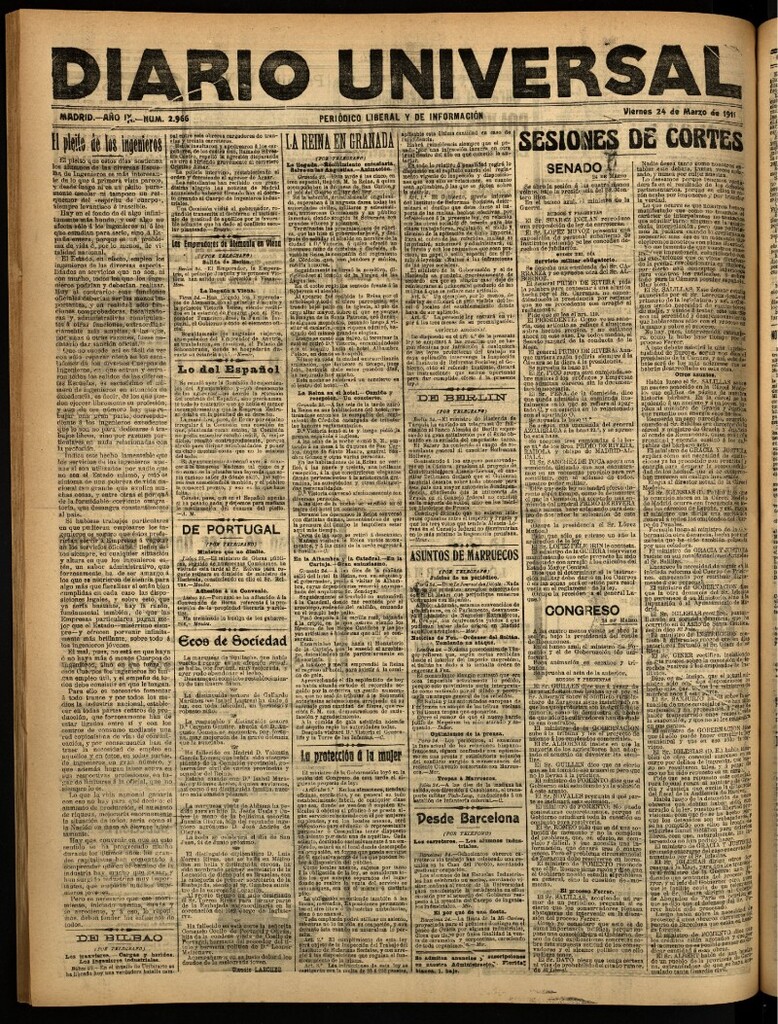 Miniatura de Diario Universal del 24 de marzo de 1911