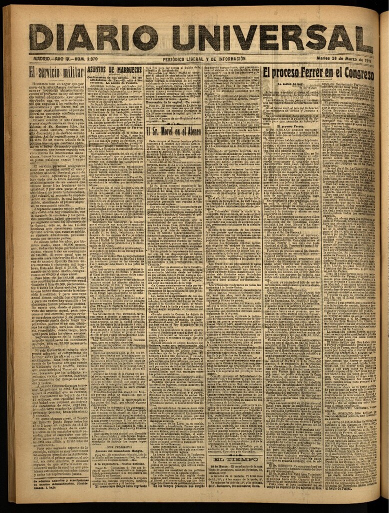 Miniatura de Diario Universal del 28 de marzo de 1911