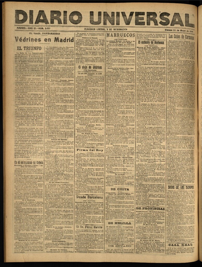 Miniatura de Diario Universal del 26 de mayo de 1911
