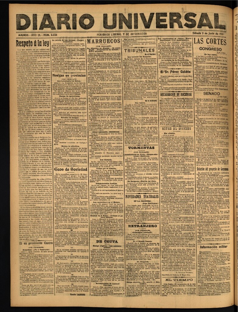 Miniatura de Diario Universal del 3 de junio de 1911