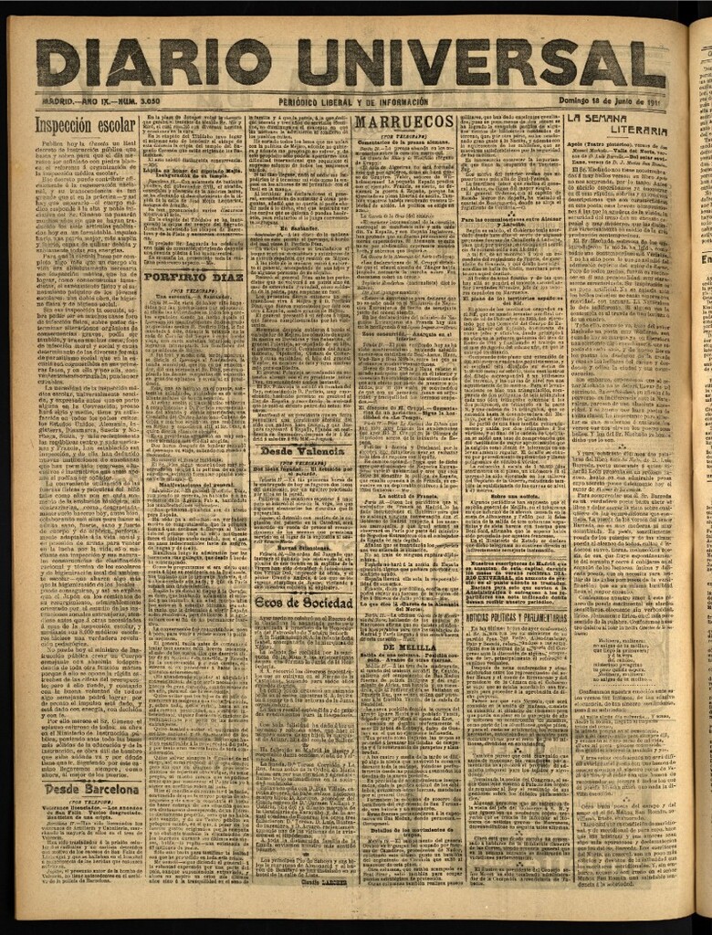 Miniatura de Diario Universal del 18 de junio de 1911