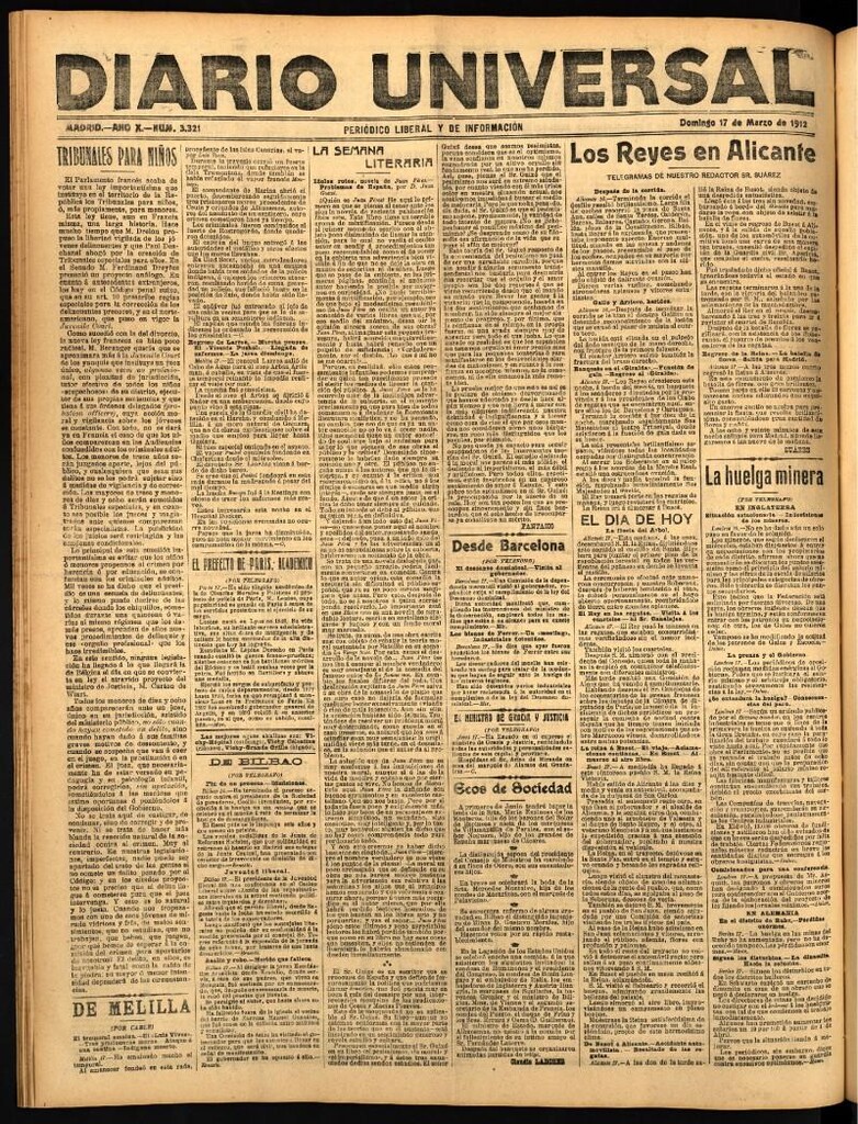 Miniatura de Diario Universal del 17 de marzo de 1912