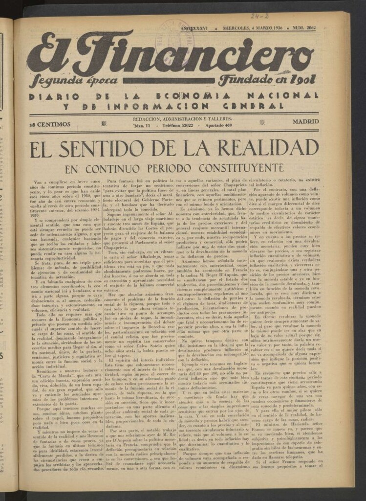 Miniatura de El Financiero del 4 de marzo de 1936