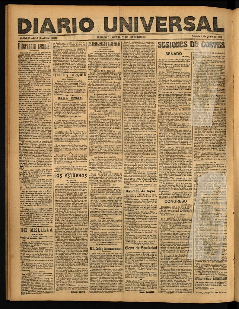 Miniatura de Diario Universal del 1 de junio de 1912