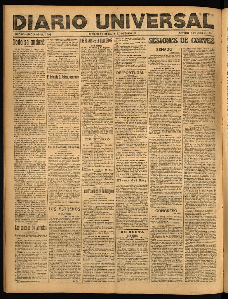Miniatura de Diario Universal del 5 de junio de 1912