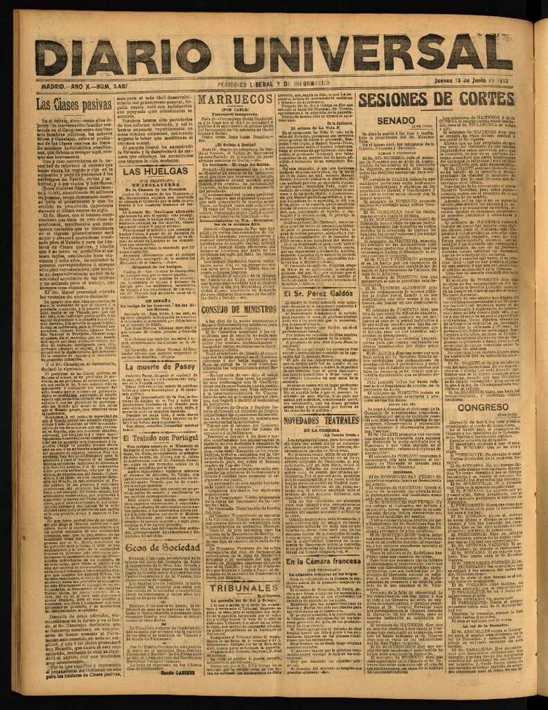 Miniatura de Diario Universal del 13 de junio de 1912