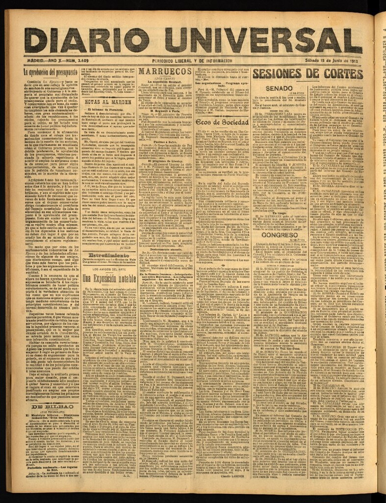 Miniatura de Diario Universal del 15 de junio de 1912