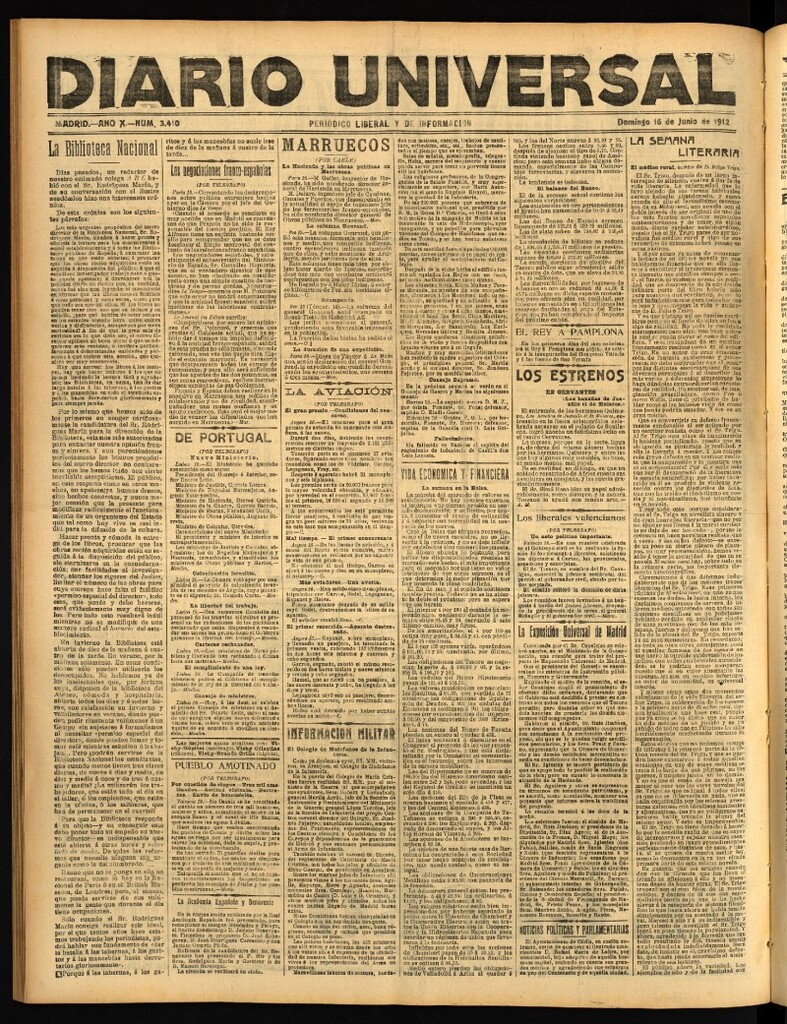 Miniatura de Diario Universal del 16 de junio de 1912
