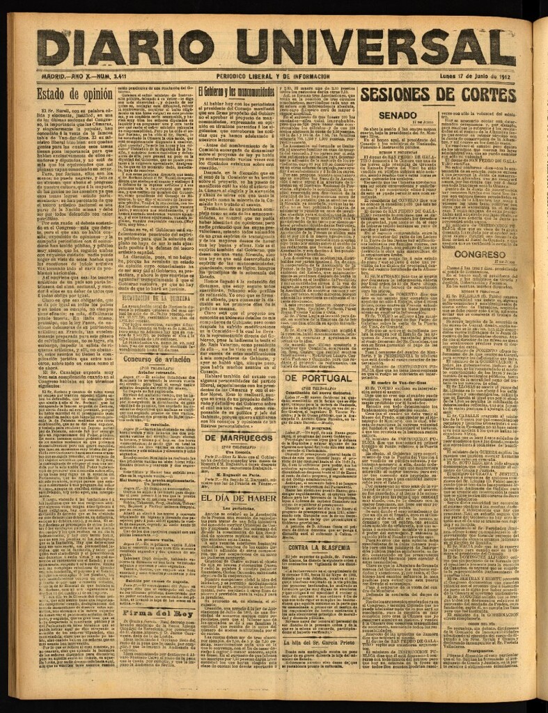 Miniatura de Diario Universal del 17 de junio de 1912
