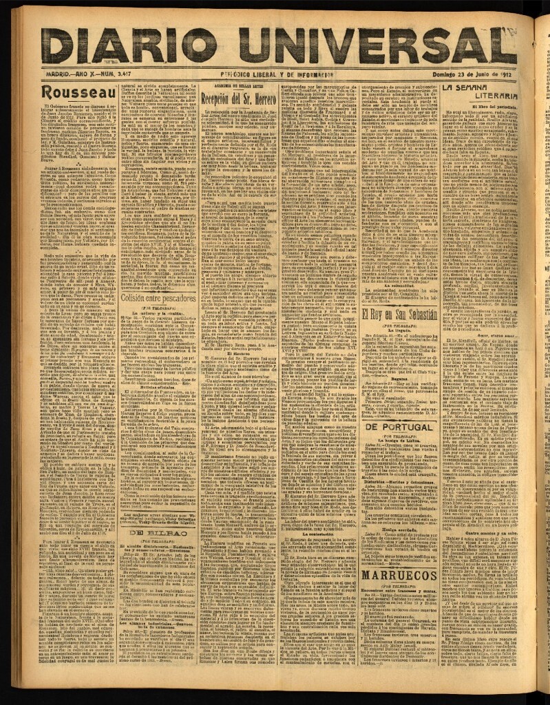 Miniatura de Diario Universal del 23 de junio de 1912