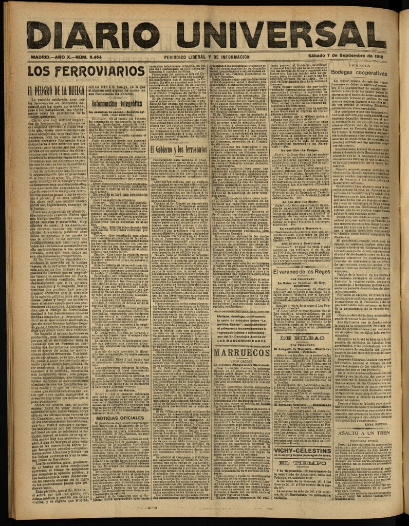 Miniatura de Diario Universal del 7 de septiembre de 1912