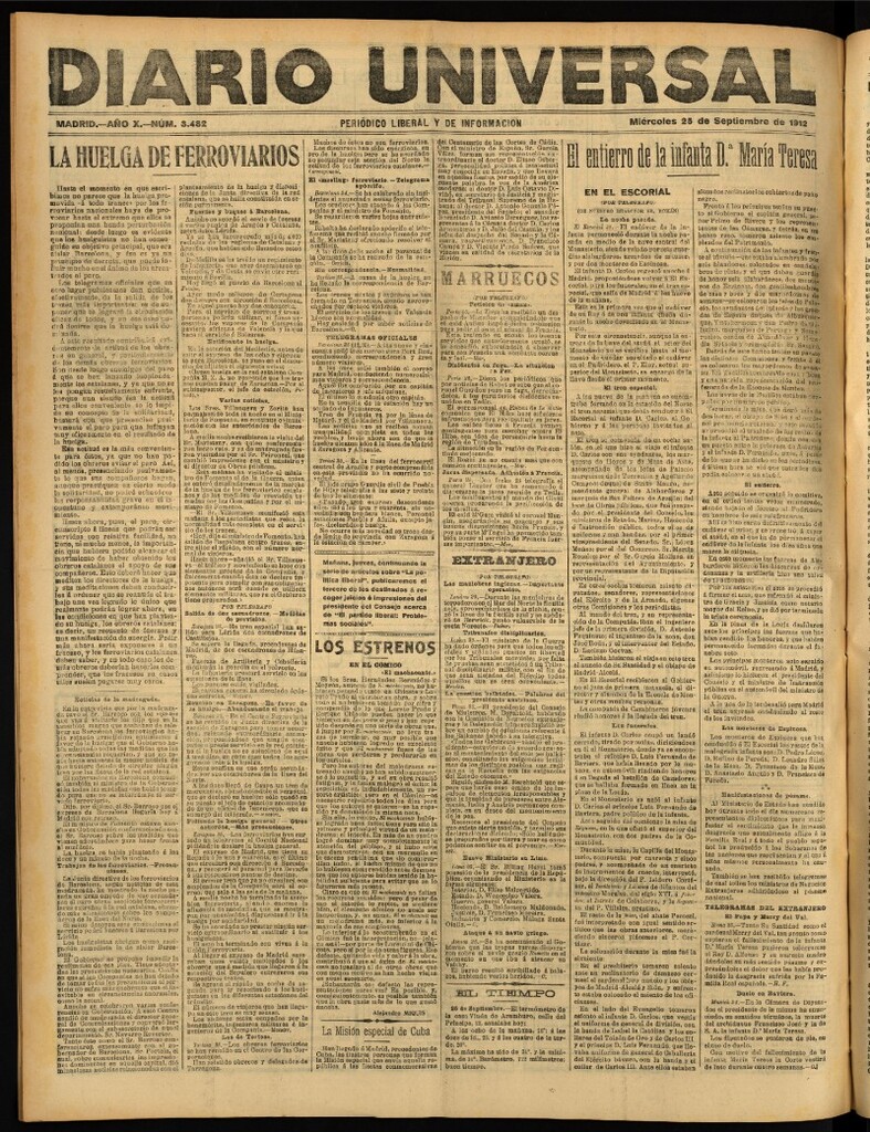 Miniatura de Diario Universal del 25 de septiembre de 1912
