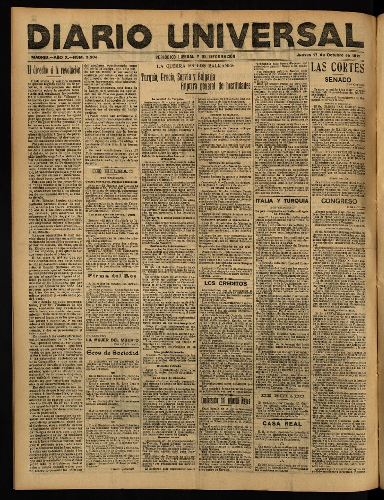 Miniatura de Diario Universal del 17 de octubre de 1912