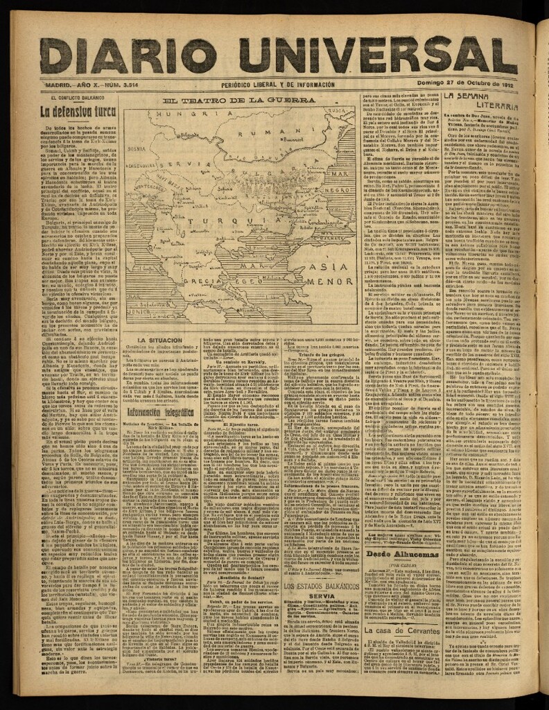 Miniatura de Diario Universal del 27 de octubre de 1912