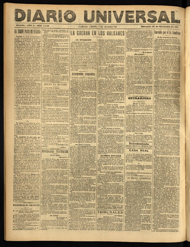 Miniatura de Diario Universal del 20 de noviembre de 1912