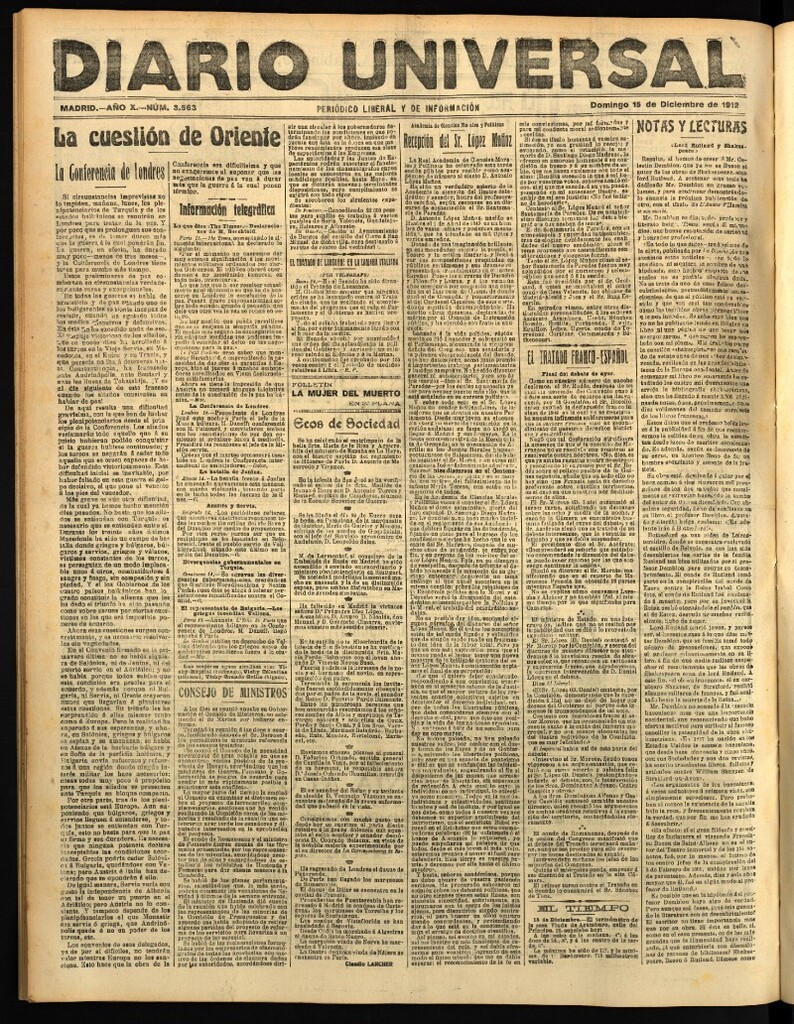 Miniatura de Diario Universal del 15 de diciembre de 1912