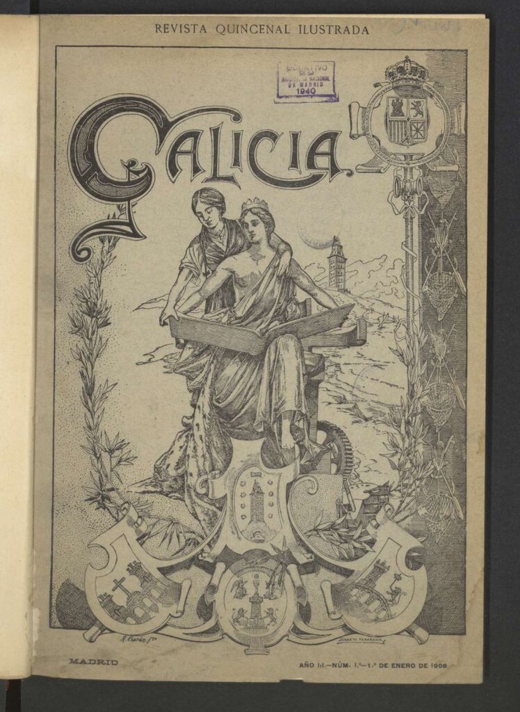 Miniatura de Galicia en Madrid: revista decenal ilustrada del 1 de enero de 1908