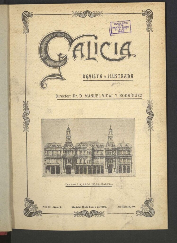 Miniatura de Galicia en Madrid: revista decenal ilustrada del 15 de enero de 1908