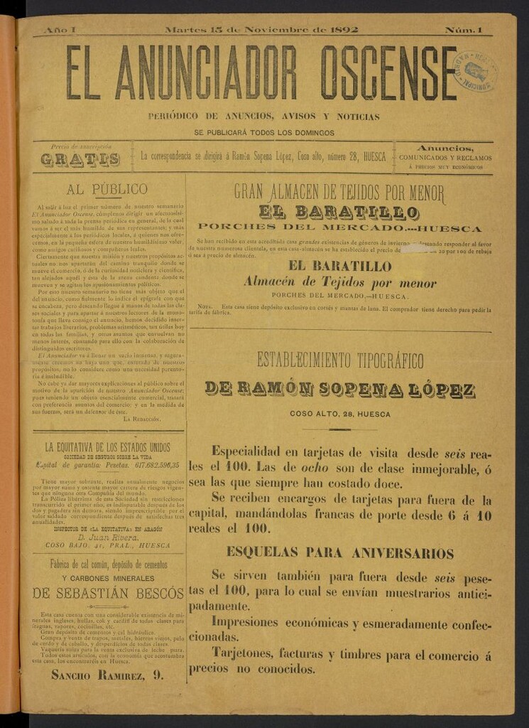 Miniatura de El Anunciador Oscense